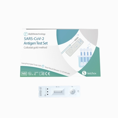 o teste plástico do antígeno SARS-CoV-2 de 70mm ajustou Kit Nasopharyngeal Swab 5 partes