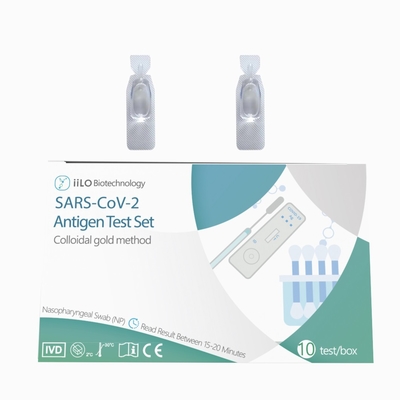 O teste plástico do antígeno do CE SARS-CoV-2 ajustou o teste/caixa Nasopharyngeal do cotonete 10
