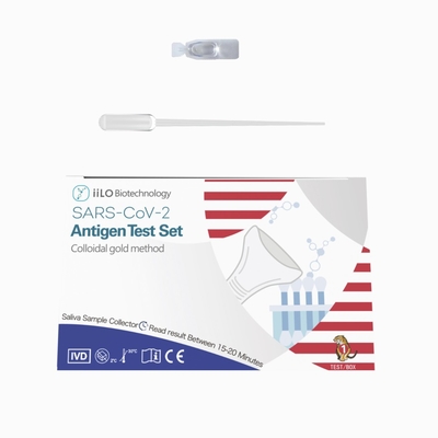 coletor ajustado de auto-teste Malásia da amostra da saliva do antígeno dos minutos SARS-CoV-2 do iiLO 15-20 1 teste/caixa